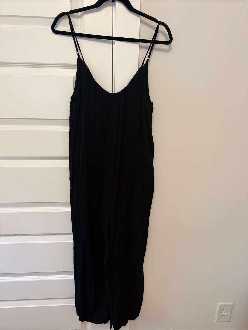 Promesa Black Spaghetti Strap Maxi Jumpsuit